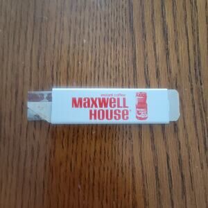 RARE Maxwell House Instant Coffee Box Cutter Razor Coffee Advertising Vintage